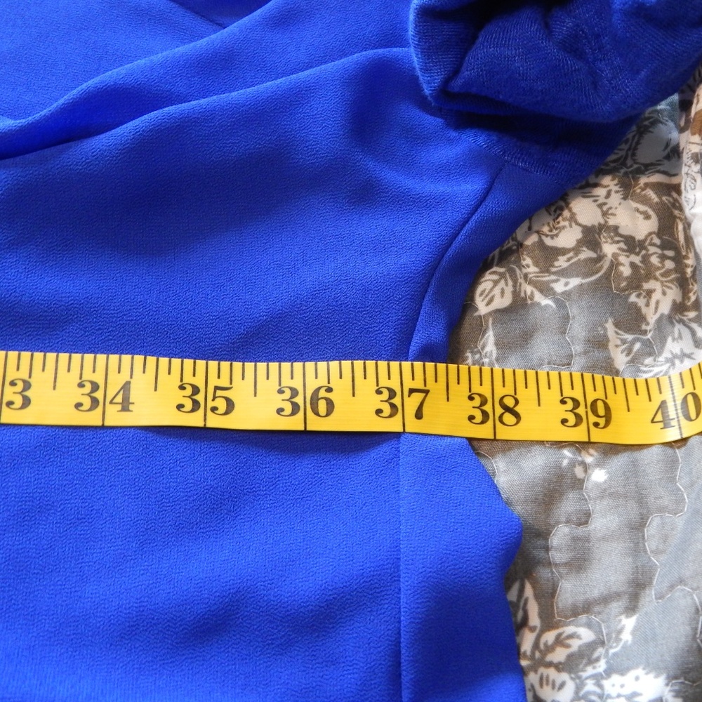 1X Blue Batwing Oversized Flattering Top - Picture 8 of 8